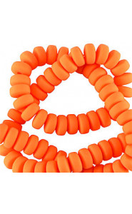 Polymer beads rondelle 7mm - Orange